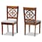 Baxton Studio Renaud Modern and Contemporary Grey Fabric and Walnut Brown Finished Wood 2-Piece Dining Chair Set 176-10543-Zoro - alternate 1